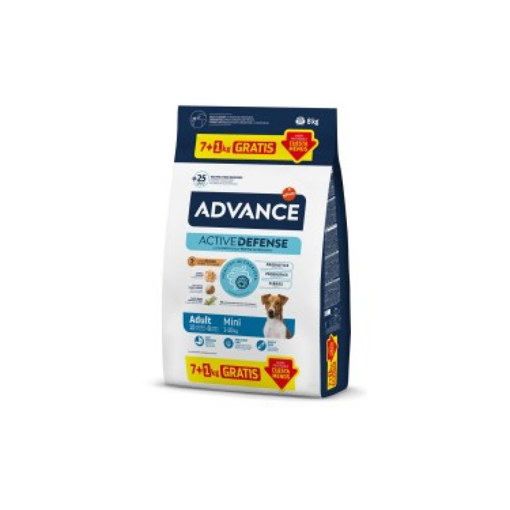 ADVANCE CAO MINI ADULT  CHICKEN & RICE- 7 + 1 KG GRATIS