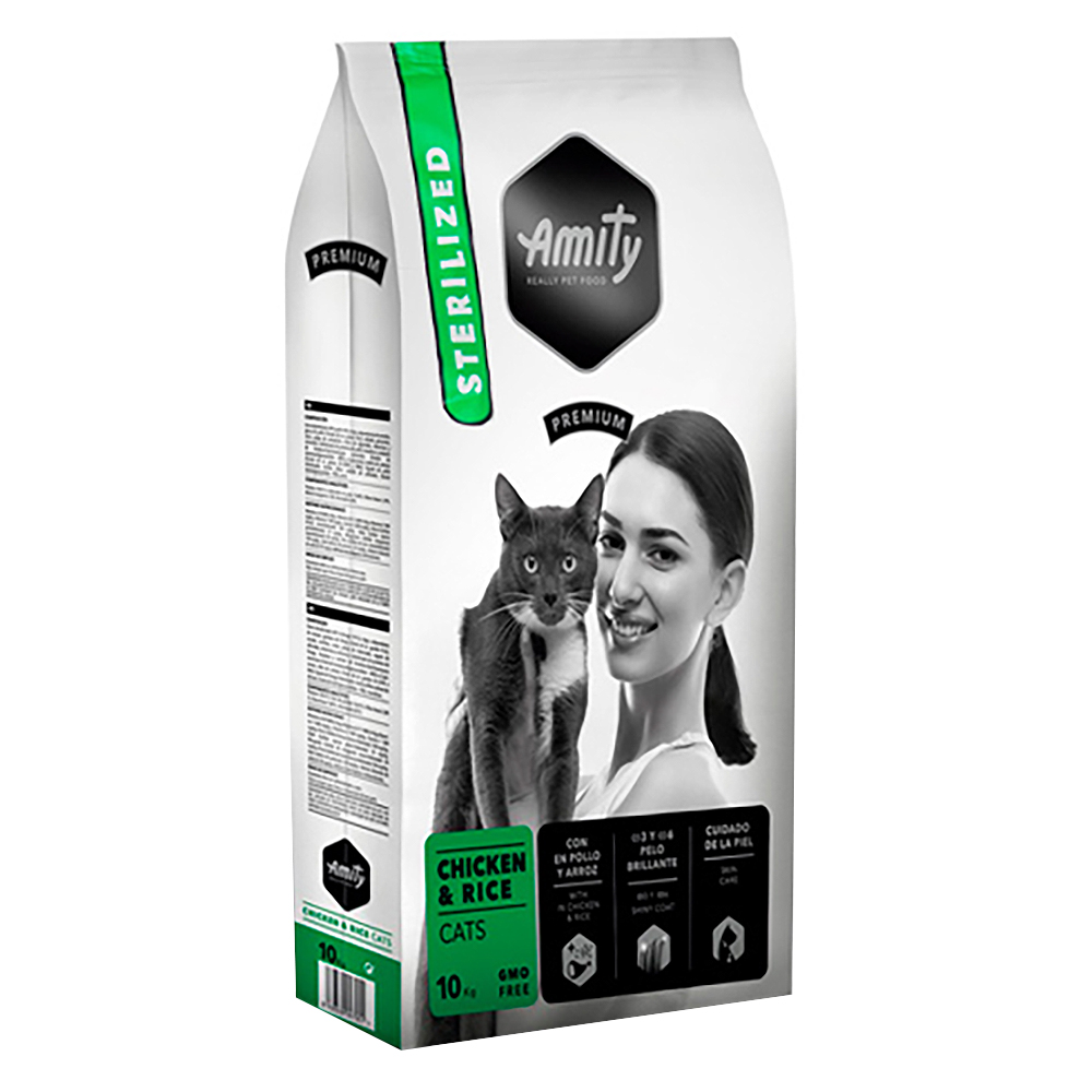 AMITY PREMIUM CHICKEN & RICE CATS STERILIZED - 10KG
