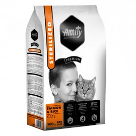 AMITY PREMIUM SALMON & RICE CATS STERILIZED- 600G