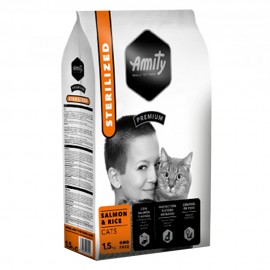 AMITY PREMIUM SALMON & RICE CATS STERILIZED- 1,5KG