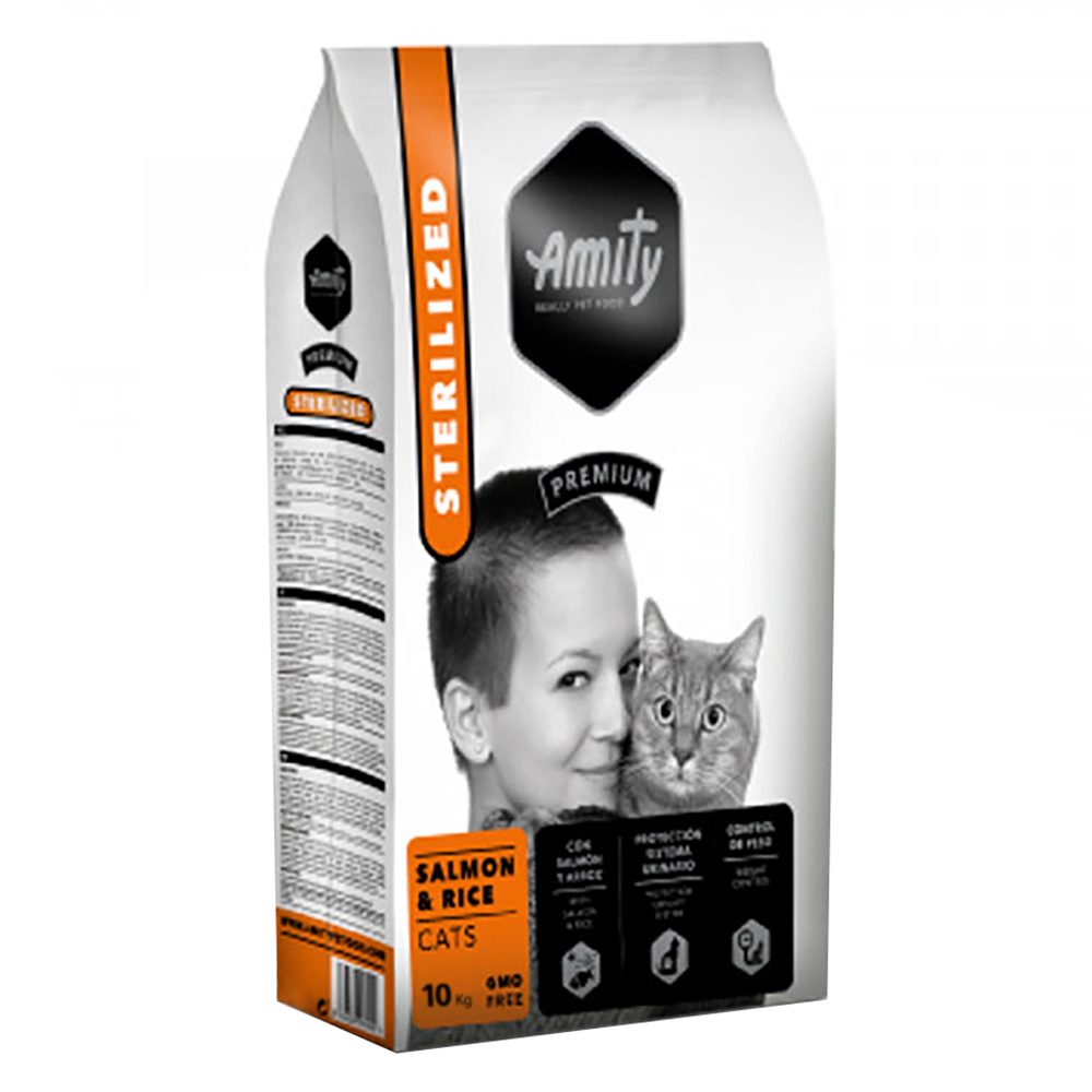 AMITY PREMIUM SALMON & RICE CATS STERILIZED- 10KG