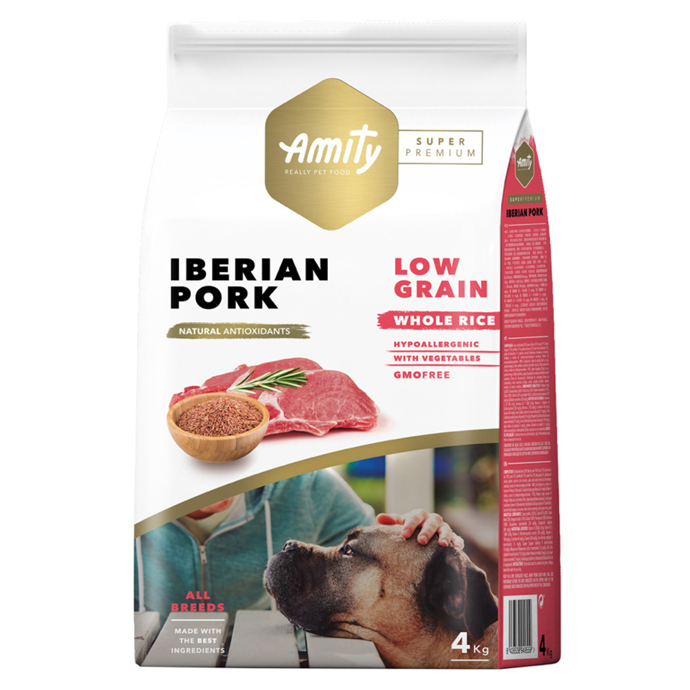 AMITY SUPER PREMIUM (LOW GRAIN) - ADULT IBERIAN PORK - 4KG