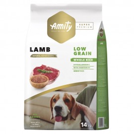 AMITY SUPER PREMIUM (LOW GRAIN) - ADULT LAMB - 14 KG