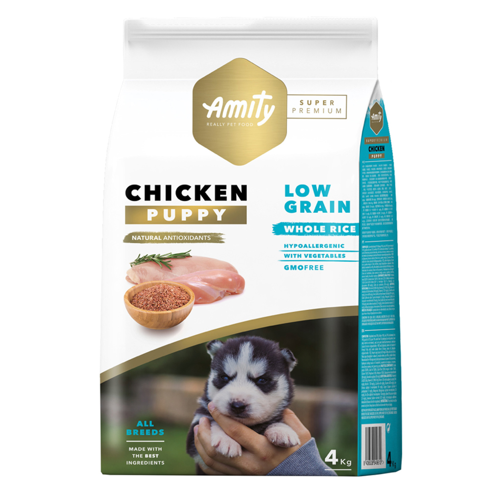 AMITY SUPER PREMIUM (LOW GRAIN) PUPPY CHICKEN  - 4 KG