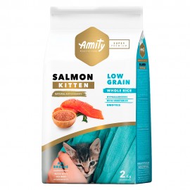 AMITY SUPER PREMIUM LOW GRAIN KITTEN SALMON - 2KG