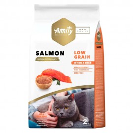 AMITY SUPER PREMIUM LOW GRAIN CAT  SALMON - 2KG