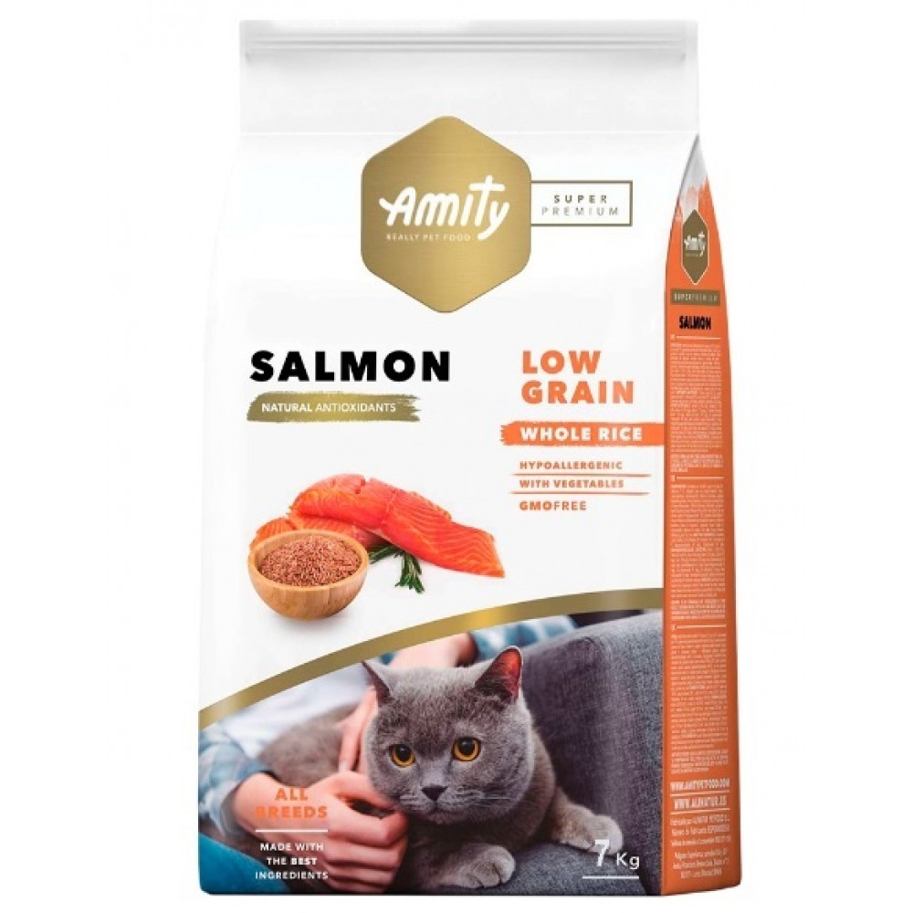 AMITY SUPER PREMIUM LOW GRAIN CAT  SALMON - 7KG