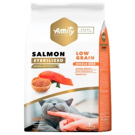 AMITY SUPER PREMIUM LOW GRAIN SALMON STERILIZED CAT - 7KG