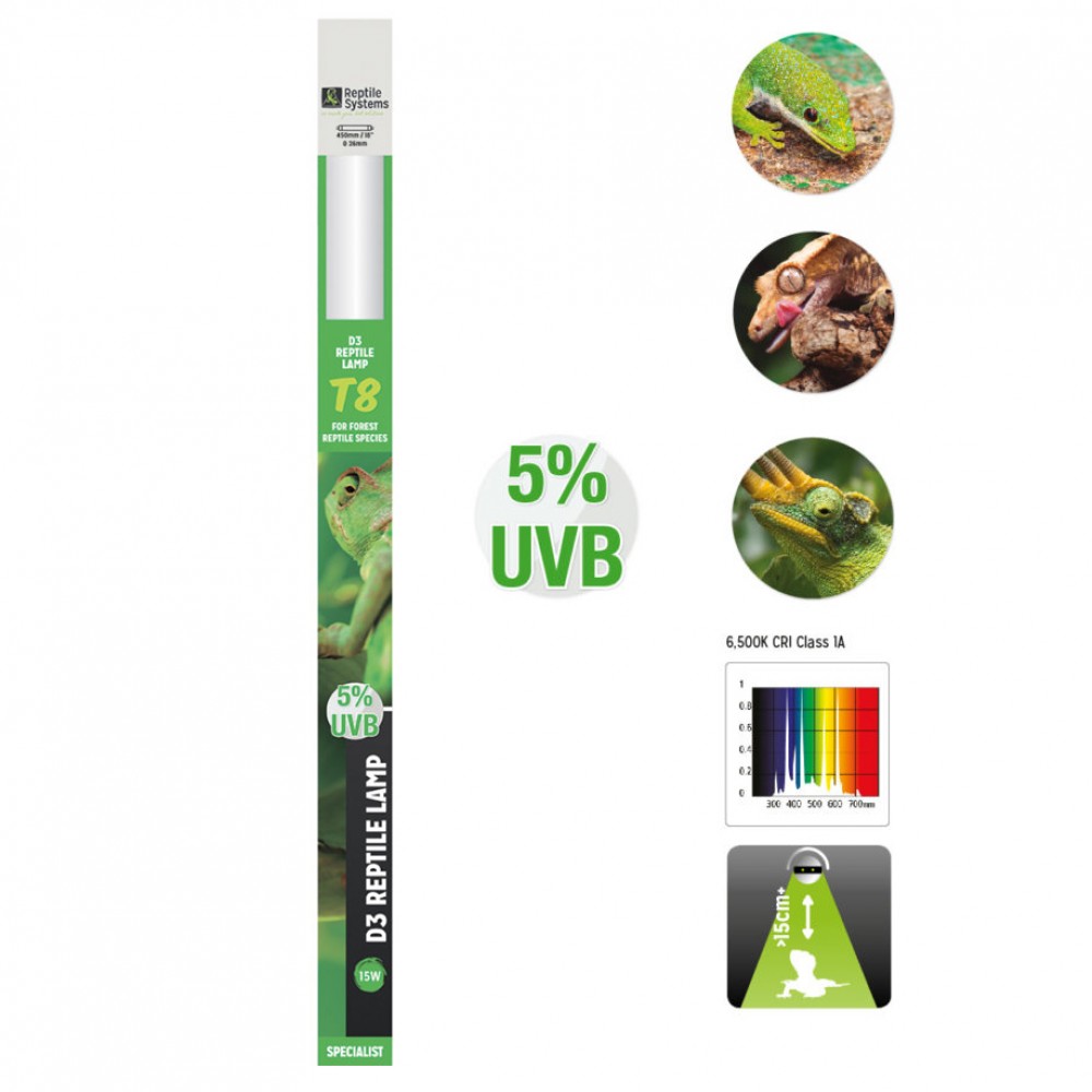 LÂMPADA REPTEIS D3 SPECIALIST T8 5%