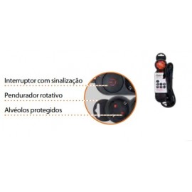 ASLO EXTENSÃO TRIPLA BRANCA C/INTERRUPTOR  PLUS 3G1.5 -5 MT