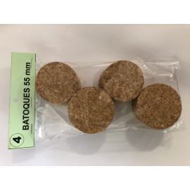 BATOQUE DE CORTIÇA 55MM - PACK 4