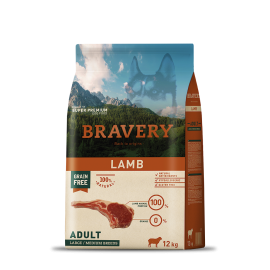 BRAVERY CAO ADULTO  LAMB MEDIUM/LARG BREEDS - 12KG