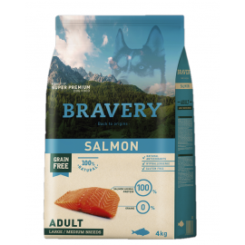 BRAVERY CAO ADULTO SALMON  MEDIUM/LARG BREEDS - 4KG