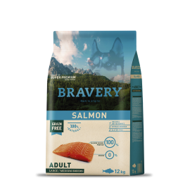 BRAVERY CAO ADULTO SALMON  MEDIUM/LARG BREEDS - 12KG