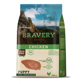BRAVERY CAO PUPPY CHICKEN MEDIUM/LARGE BREEDS - 600G