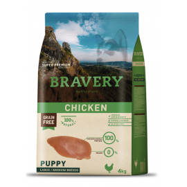 BRAVERY CAO PUPPY CHICKEN MEDIUM/LARGE BREEDS - 4KG