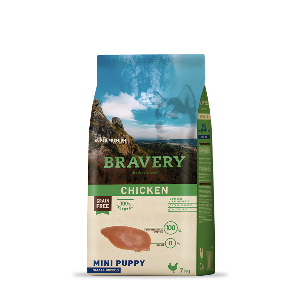 BRAVERY CAO PUPPY  MINI CHICKEN SMALL BREEDS - 7KG