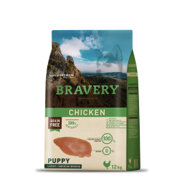 BRAVERY CAO PUPPY CHICKEN MEDIUM/LARGE BREEDS - 12KG