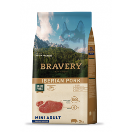 BRAVERY CAO ADULTO MINI IBERIAN PORK  SMALL BREEDS - 2KG