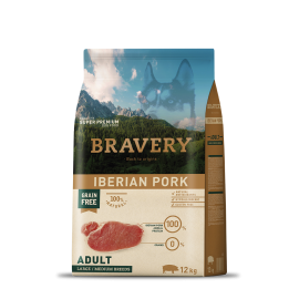 BRAVERY CAO ADULTO IBERIAN PORK  MEDIUM/LARG BREEDS - 12KG