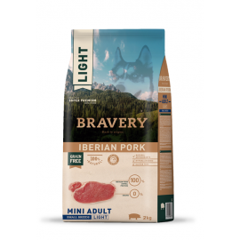 BRAVERY CAO ADULTO MINI IBERIAN PORK  SMALL BREEDS (LIGHT) - 2KG