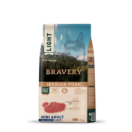 BRAVERY CAO ADULTO MINI IBERIAN PORK  SMALL BREEDS (LIGHT) - 7KG