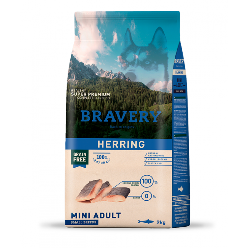 BRAVERY CAO ADULTO MINI HERRING SMALL BREEDS - 2KG