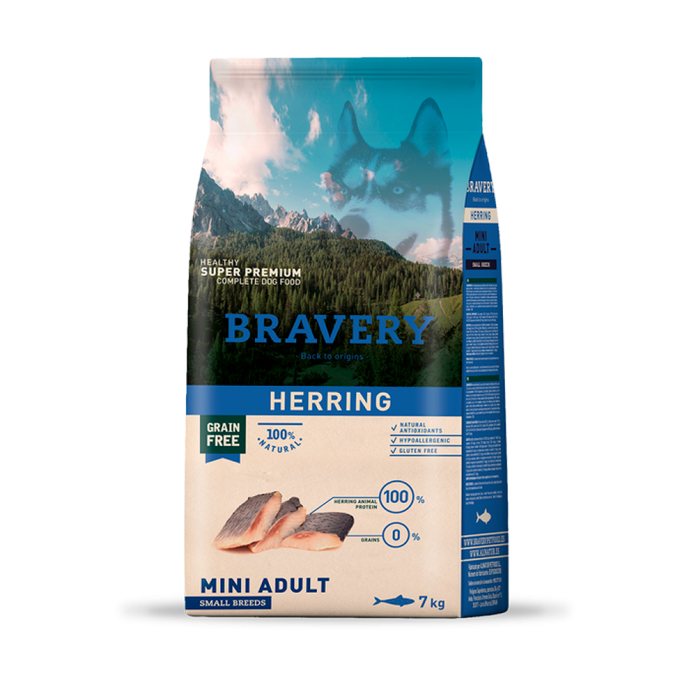 BRAVERY CAO ADULTO MINI HERRING SMALL BREEDS - 7KG