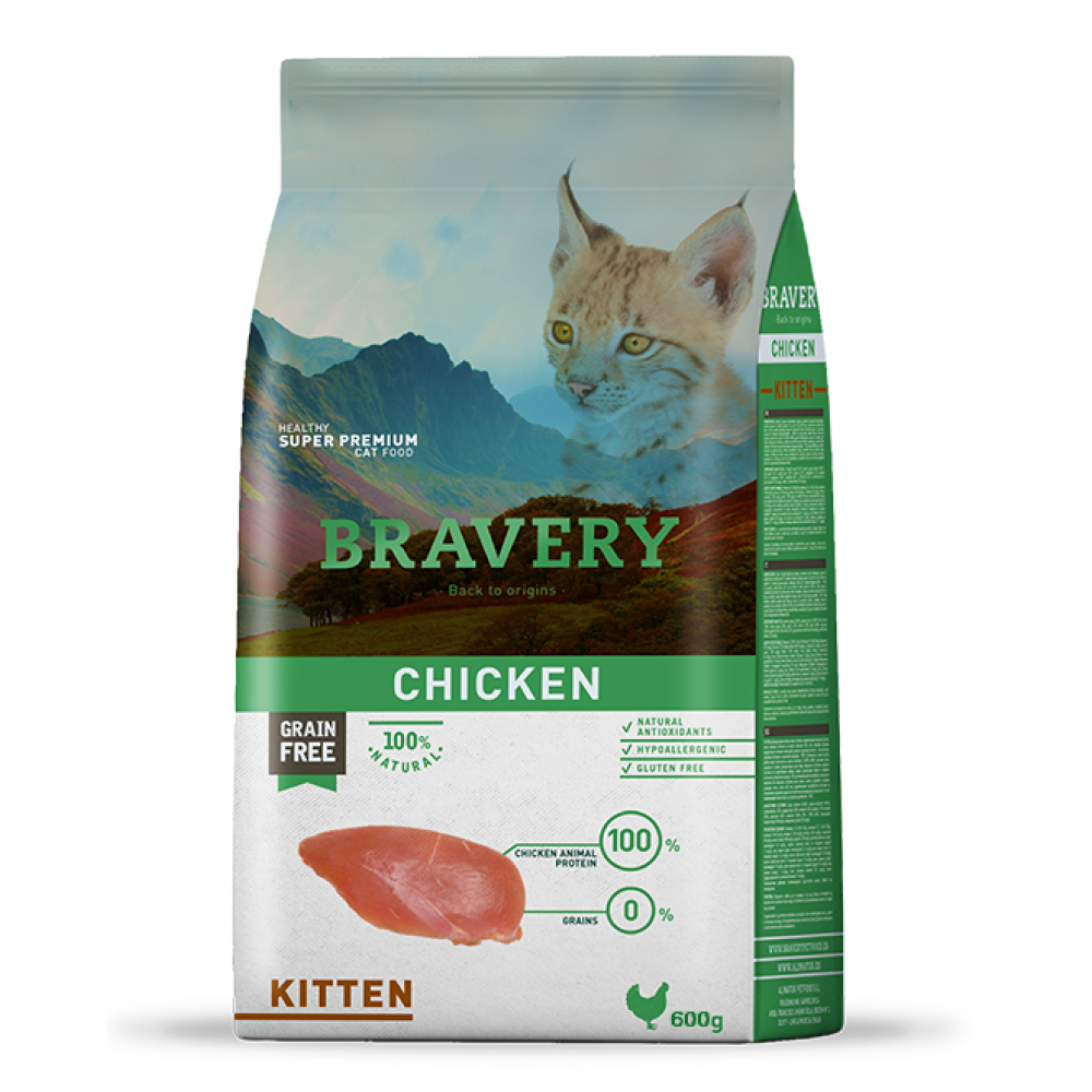 BRAVERY GATO KITTEN CHICKEN - 600G