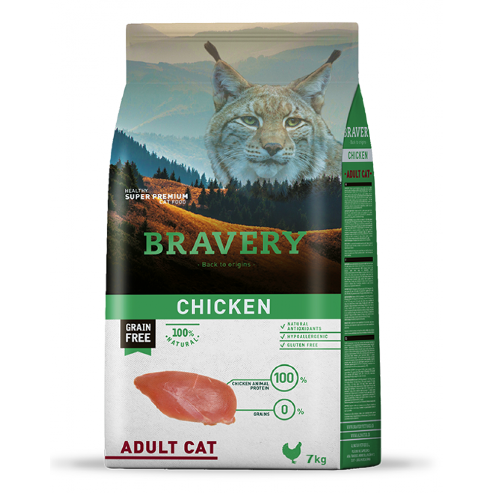 BRAVERY GATO ADULTO CHICKEN -7KG