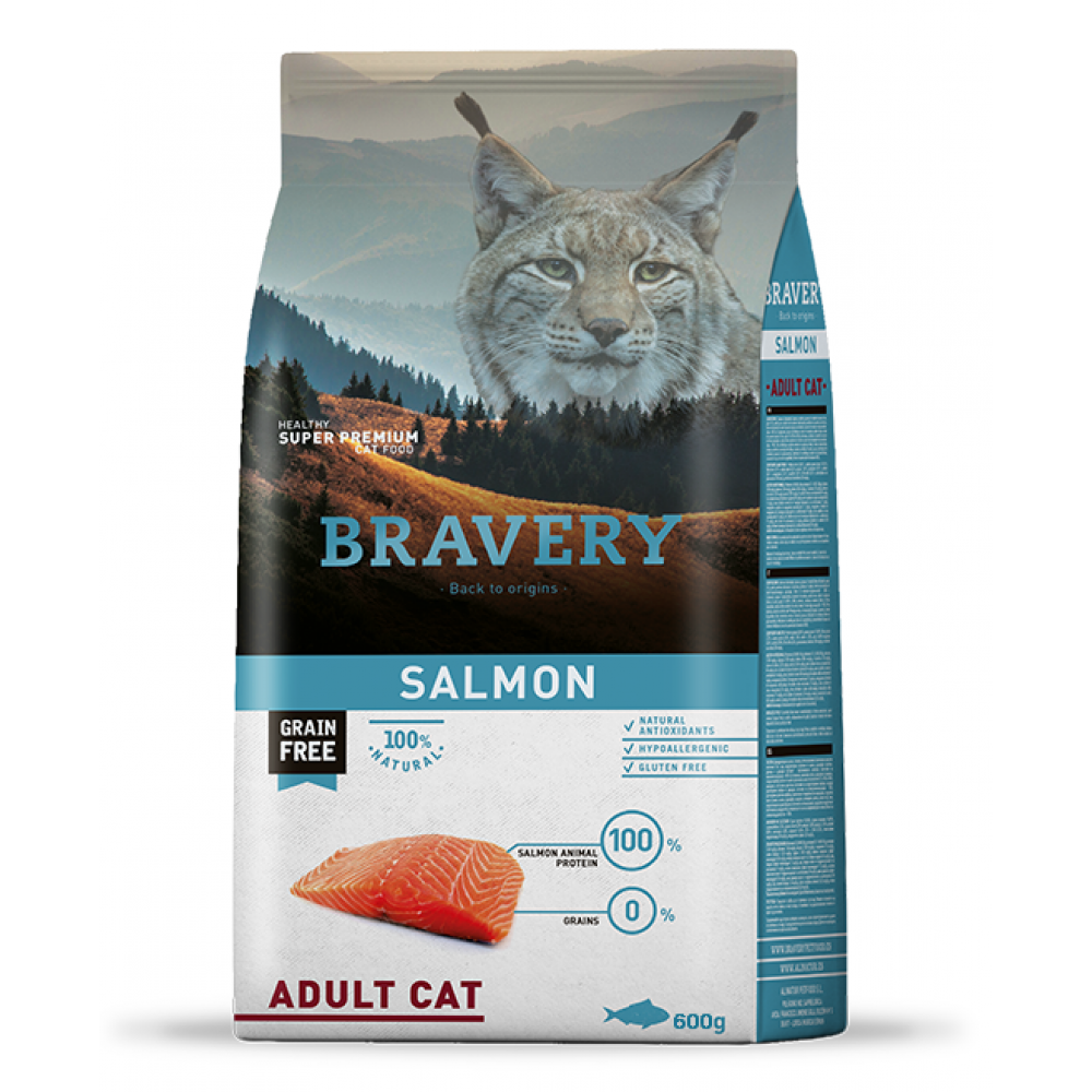 BRAVERY GATO ADULTO SALMON - 600G