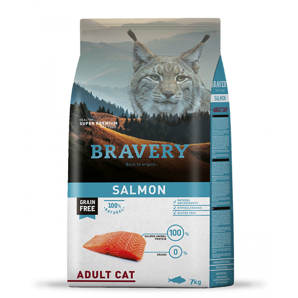 BRAVERY GATO ADULTO SALMON -7KG