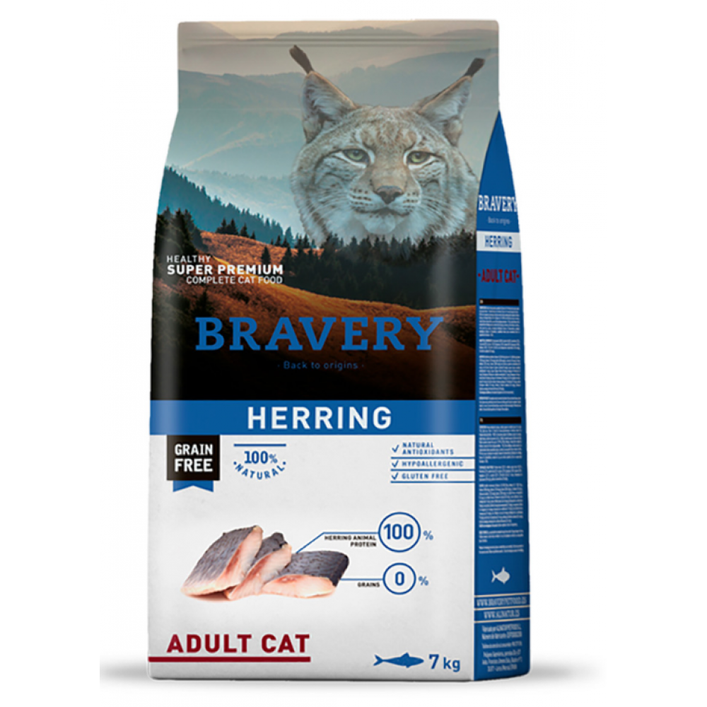 BRAVERY GATO ADULTO HERRING - 7KG
