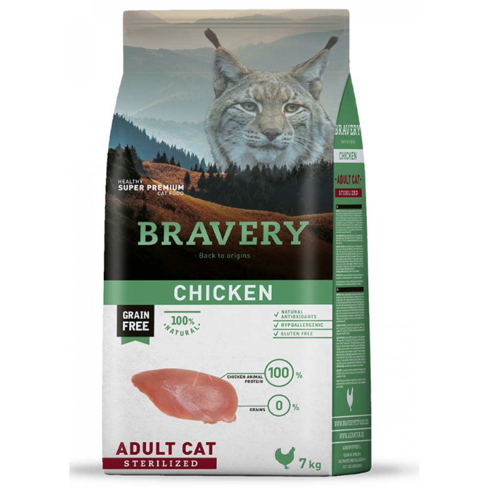 BRAVERY GATO ADULTO CHICKEN STERILIZED - 7KG