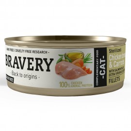 BRAVERY GATO STERILIZED WET CHICKEN & CARROT (12X70G)