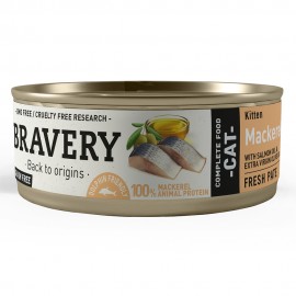 BRAVERY GATO KITTEN WET MACKEREL (12X70G)
