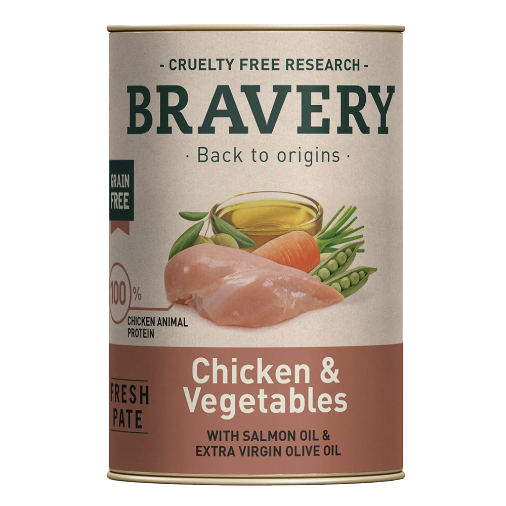 BRAVERY  CAO WET CHICKEN & VEGETABLES - LATA 290G