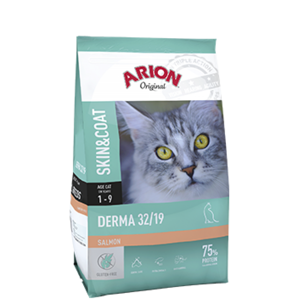 ARION ORIGINAL CAT DERMA SKIN & COAT  - SC 7.5 KILOS