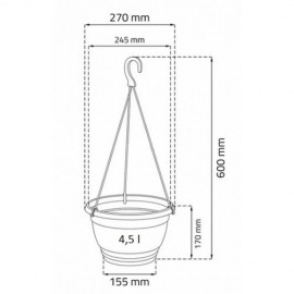 VASO SUSPENSÃO AGRO TERRACOTA - 270CM