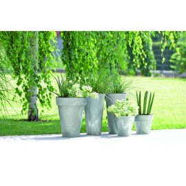 VASO CUBE BETON EFECT ANTRACITE -110MM
