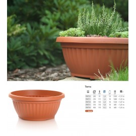 VASO TERRA LARGO TERRACOTA -300MM