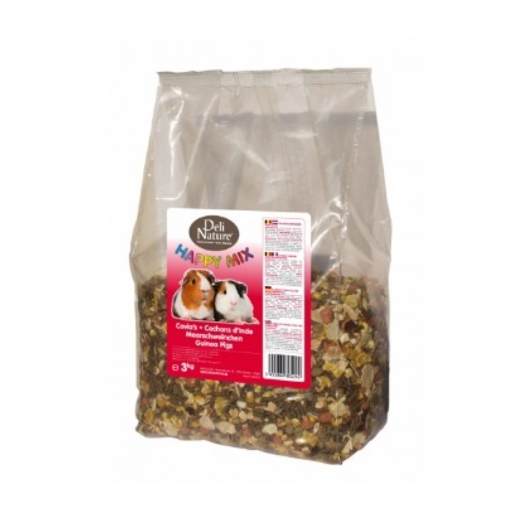 DELI NATURE PORQUINHOS DA INDIA HAPPY MIX - 3 KILOS