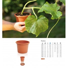 VASO PLASTICA TERRACOTA - 20CM