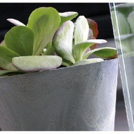 VASO TUBUS BETON EFECT CINZENTO-20X18,7CM