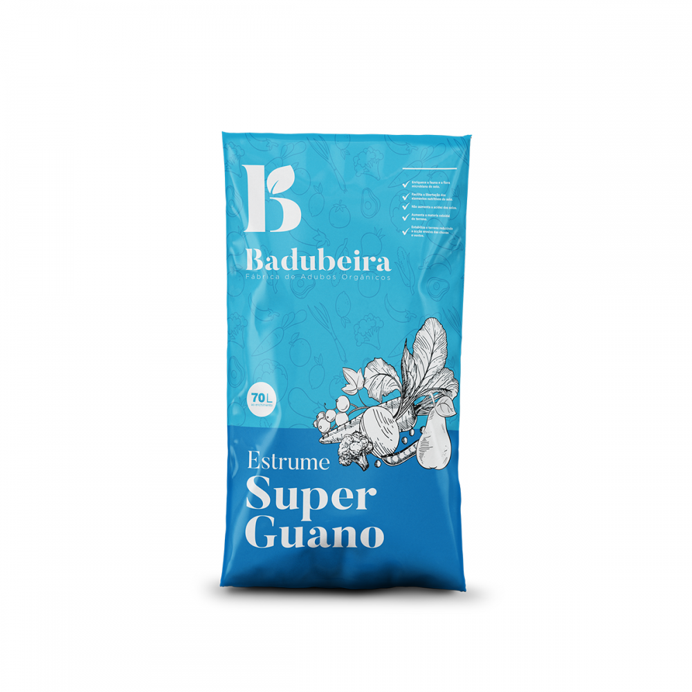 ADUBO ORGANICO BADUBEIRA SUPER GUANO AZUL  - SC 70 LT