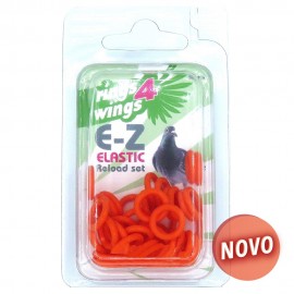 ANILHAS POMBOS ELASTICAS 50 UNIDADES LARANJA