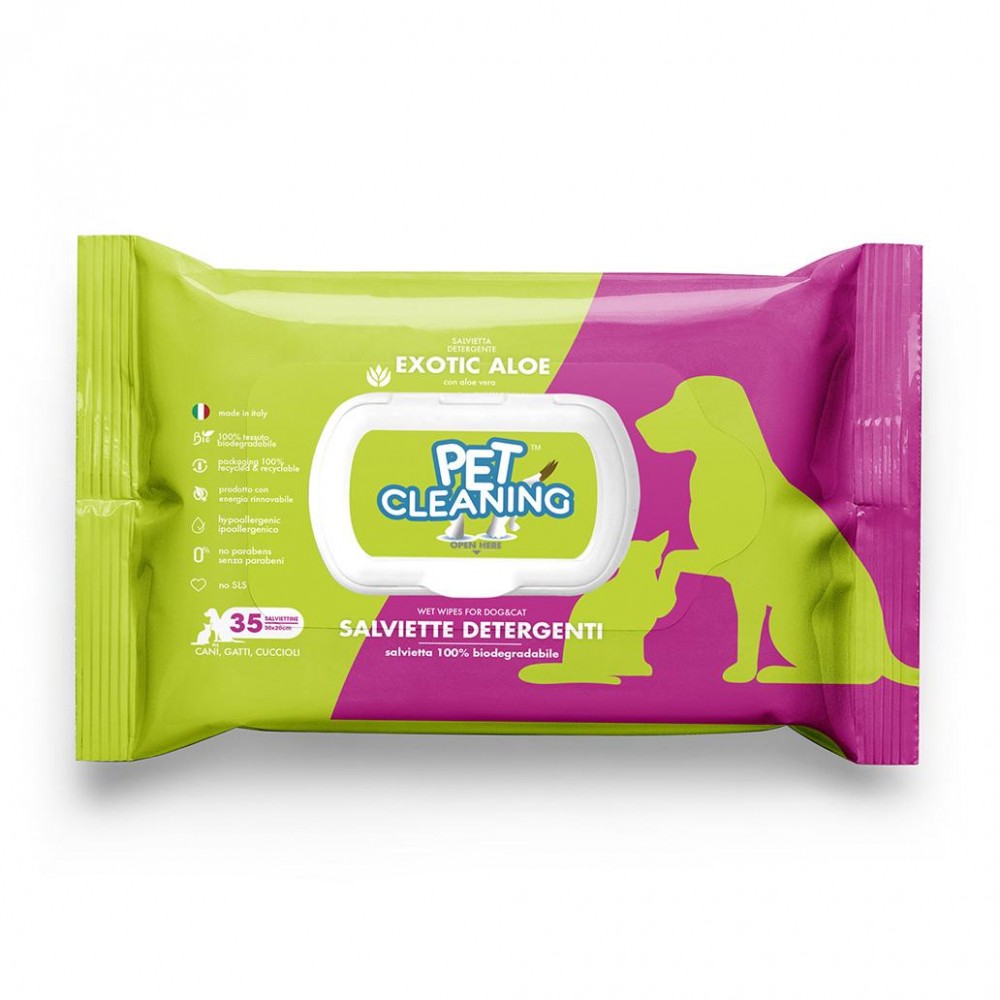 TOALHETES HÚMIDOS "PET CLEANING" - EXOTIC ALOE ( 35 UNIDADES)