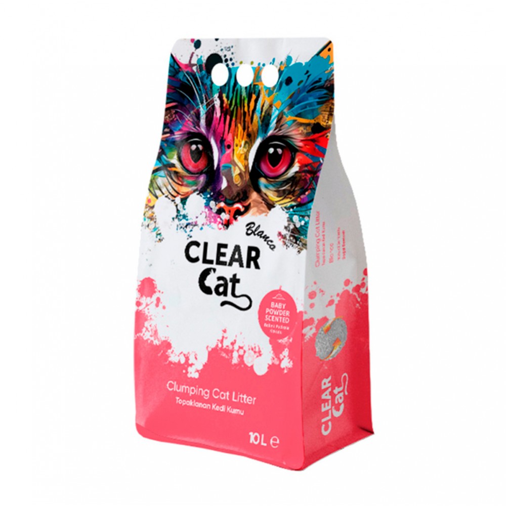 AREIA P/GATOS- CLEAR CAT LITTER BABY POWER - 10LT