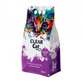 AREIA P/ GATOS CLEAR CAT BLANCO LITTER LAVANDA -10LT