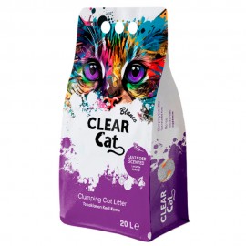 AREIA P/ GATOS CLEAR CAT BLANCO LITTER LAVANDA 20LT